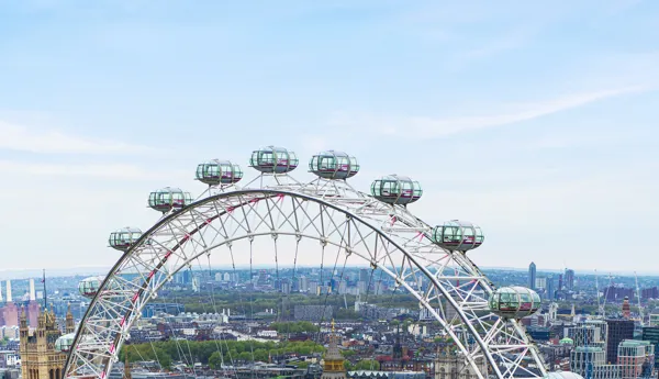 London Eye blue sky