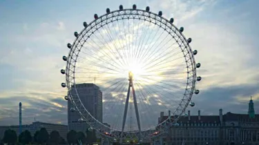 London Eye With Sun Shining Through