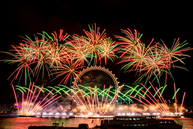 London Eye Fireworks 2024 Landscape 2 Web